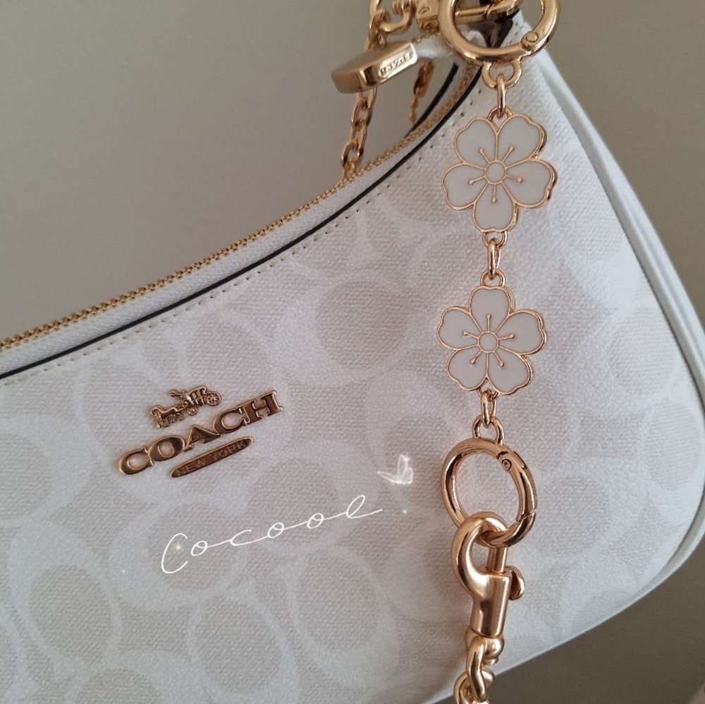 NWT Authentic Coach teri shoulder bag CA548 Glacierwhite color - Picture 6 of 12